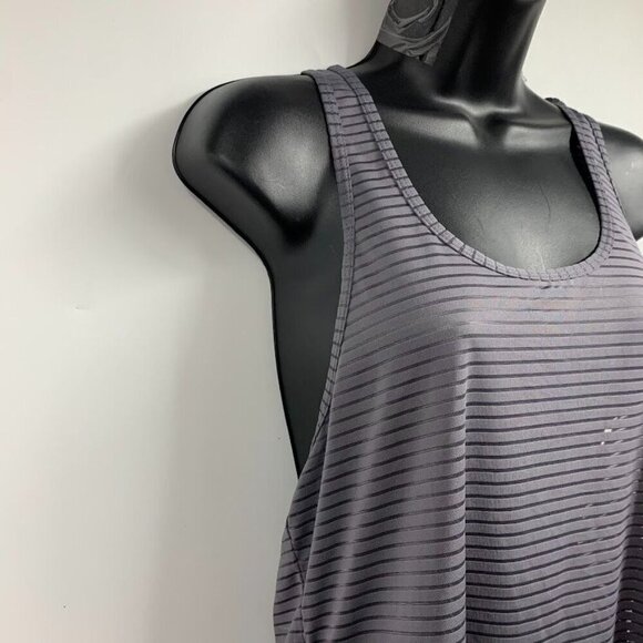 Zyia Active Women's Striped Racerback Stretch Athletic Sheer Tank Top Size L - Picture 4 of 11